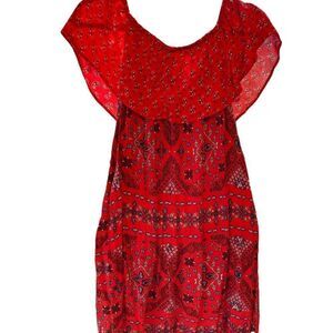 WALLFLOWER RED/BLUE SUNDRESS / SZ: S